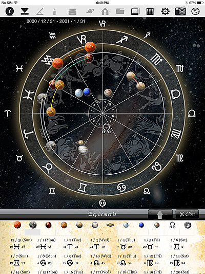 horoscopeJIKU for iPad astrology fortune-telling divination free astrologer app software