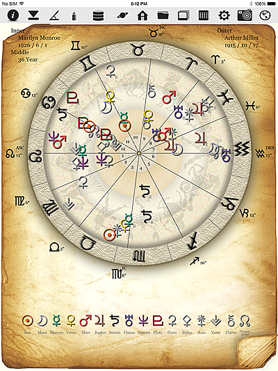 horoscopeJIKU for iPad astrology fortune-telling divination free astrologer app software