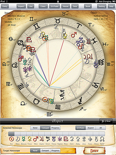 birth chart horoscope free astrology ASPECT horoscope app for astrologer