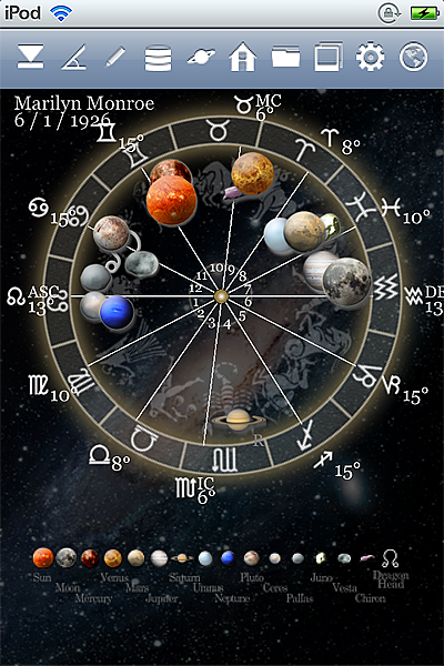 horoscope JIKU astrology astrologer iPhone screenshot space mode 3