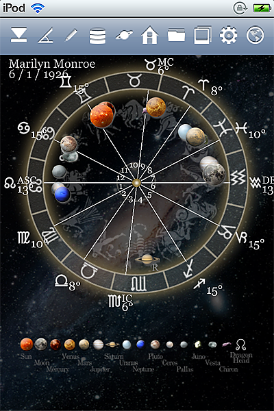 horoscope JIKU astrology astrologer iPhone screenshot space mode 2