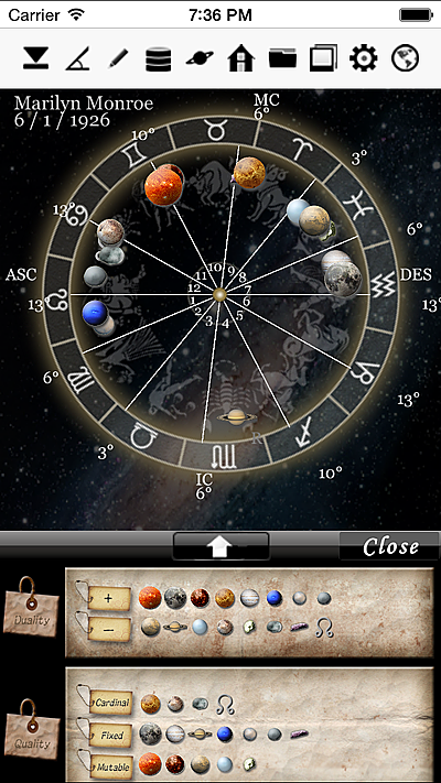 horoscopeJIKU for iPhone astrology fortune-telling divination free astrologer app software